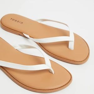 NWOT torrid size 12 white flip flops